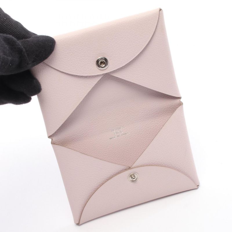Hermes Coin Case Calvi Rose Dragee Rose Dragee Other Calvi Rose Dragee Ladies