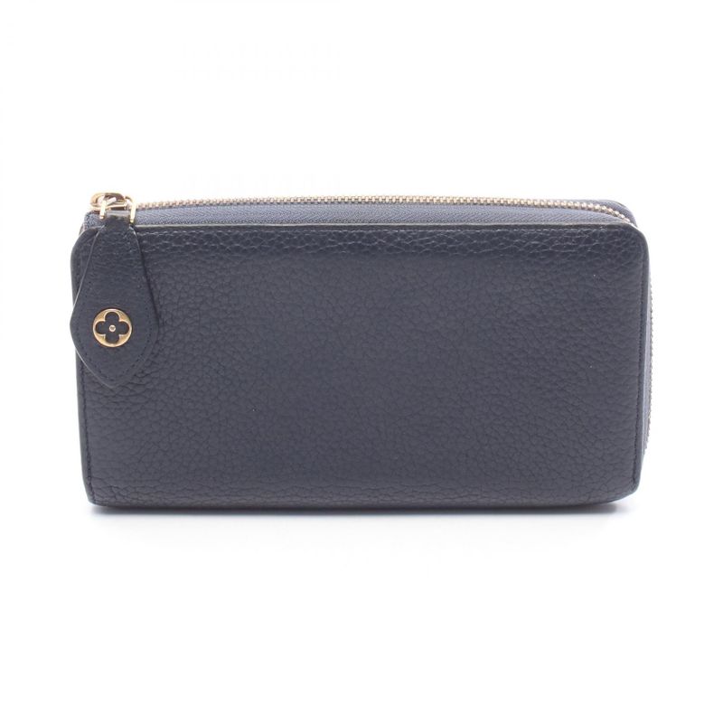 Louis Vuitton Lshape Zipper Long Wallet Portefeuille Comet M68582 Blue Marine
