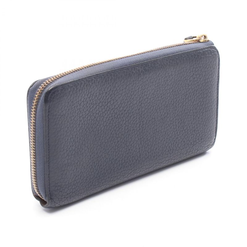 Louis Vuitton Lshape Zipper Long Wallet Portefeuille Comet M68582 Blue Marine