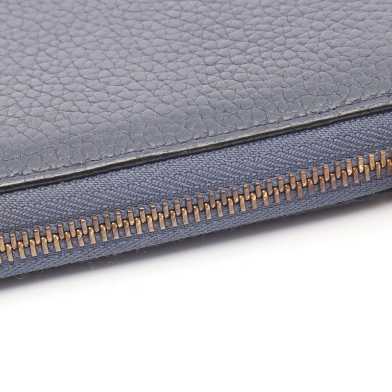 Louis Vuitton Lshape Zipper Long Wallet Portefeuille Comet M68582 Blue Marine