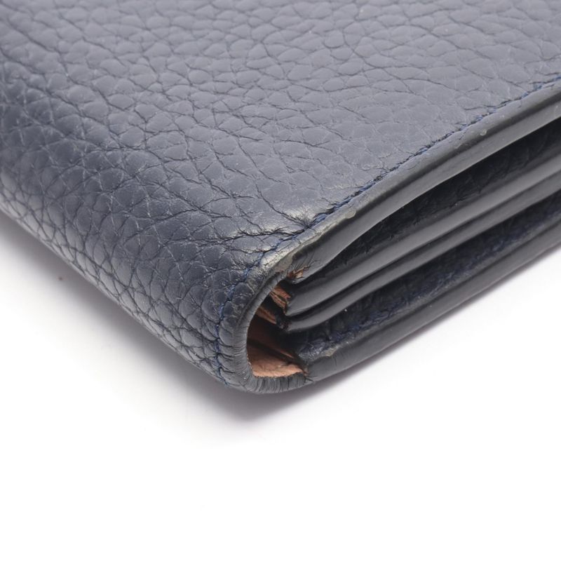 Louis Vuitton Lshape Zipper Long Wallet Portefeuille Comet M68582 Blue Marine