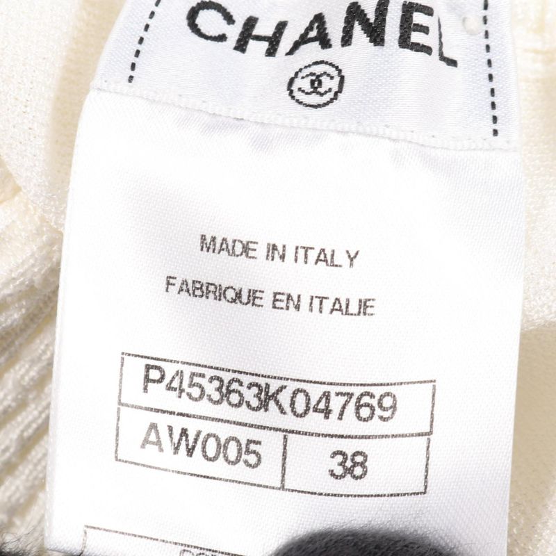 Chanel Skirt Coco Mark Button P45363k04769 White Other Skirt Ladies Used A