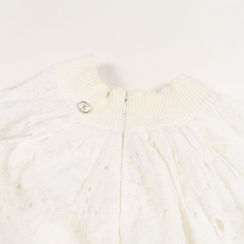 Chanel Skirt Coco Mark Button P45363k04769 White Other Skirt Ladies Used A