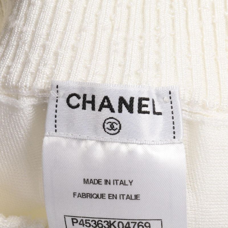 Chanel Skirt Coco Mark Button P45363k04769 White Other Skirt Ladies Used A