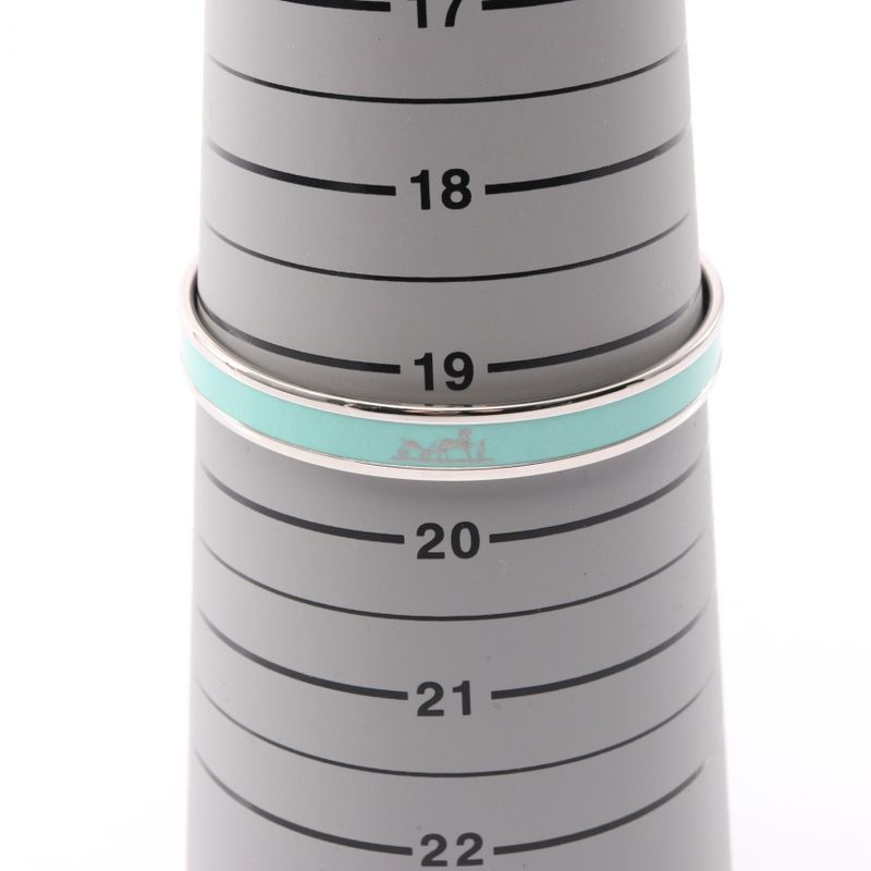 Hermes Bangle Enamel PM Stainless Steel Bangle Ladies Used A