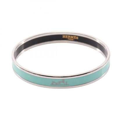 Hermes Bangle Enamel PM Stainless Steel Bangle Ladies Used A