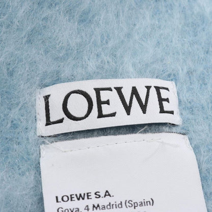 Loewe Muffler Anagram Light Blue Wool Muffler Ladies Used A