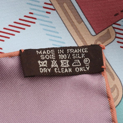 Hermes Scarf Kare90 Tatersale Light Blue Silk Kare90 Women's Used A