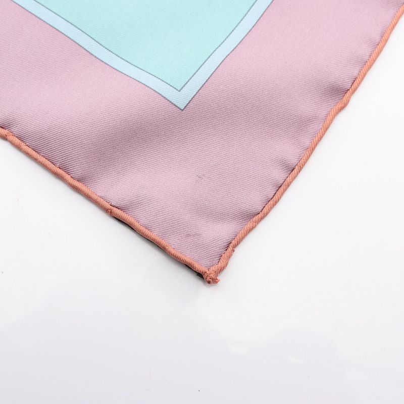 Hermes Scarf Kare90 Tatersale Light Blue Silk Kare90 Women's Used A