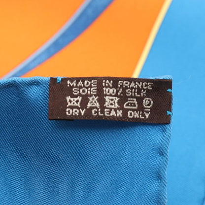 Hermes Scarf Carre90 LA Promenade DU Matin Blue Silk Carre90 Women's Used A