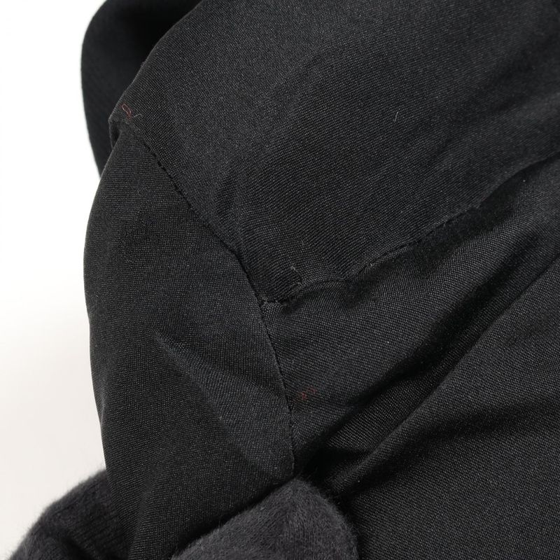 Chanel Coco Mark Button P03702 Black Wool Nylon Jacket Women's Used B