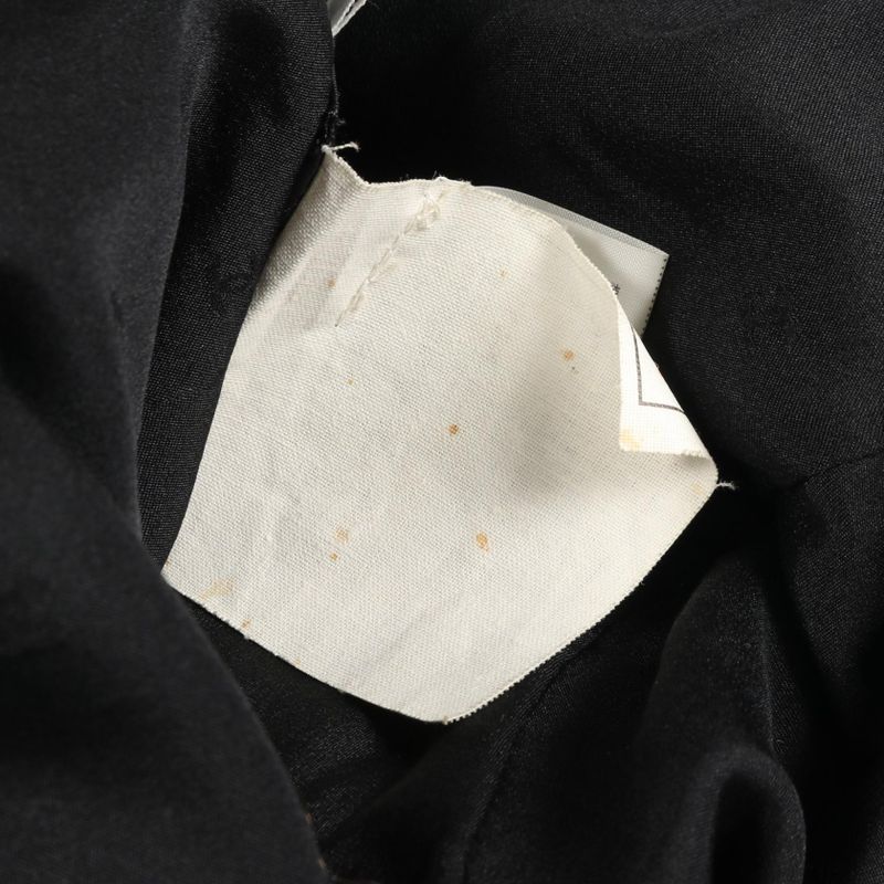 Chanel Coco Mark Button P03702 Black Wool Nylon Jacket Women's Used B