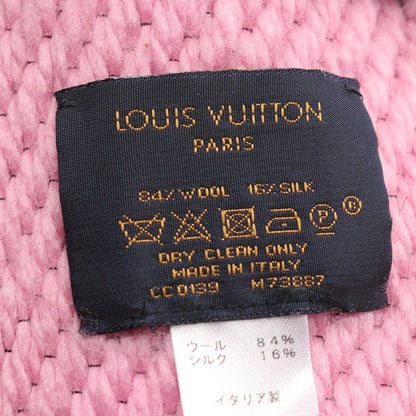 Louis Vuitton Muffler Echarpe Logomania Duo Wool Silk Muffler Women's Used B
