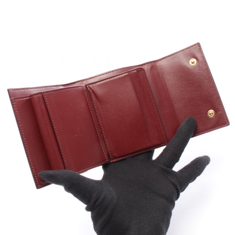 Celine Trifold Wallet Small Trifold Wallet 10b573bel Bordeaux Leather Small
