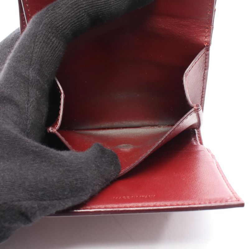 Celine Trifold Wallet Small Trifold Wallet 10b573bel Bordeaux Leather Small