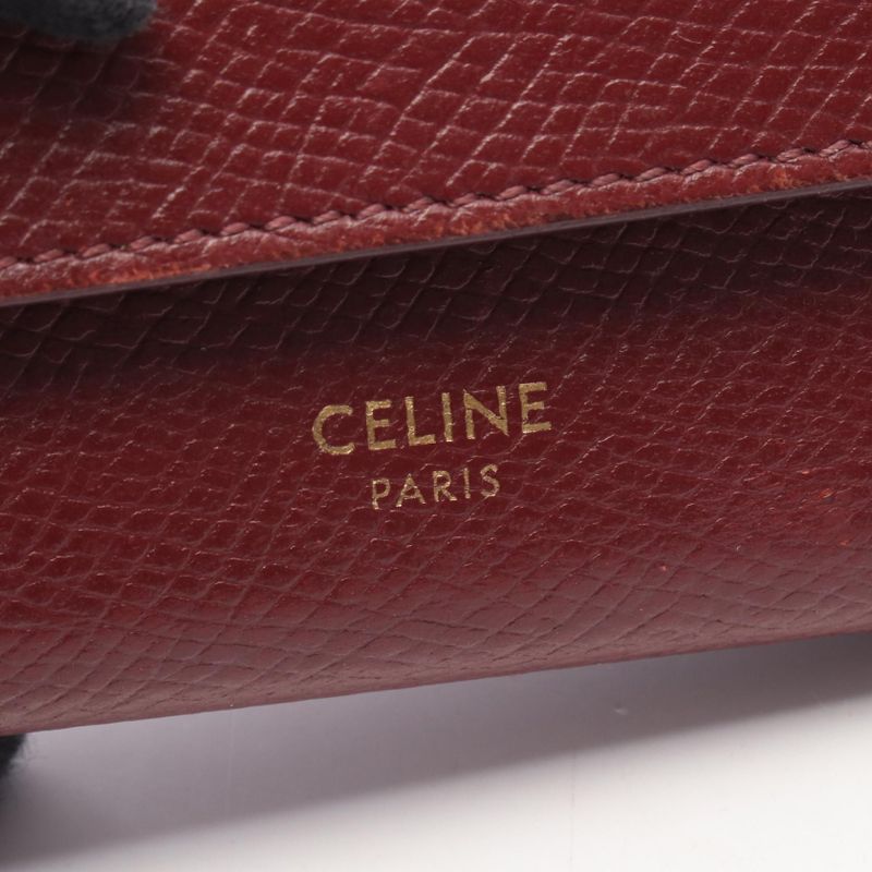Celine Trifold Wallet Small Trifold Wallet 10b573bel Bordeaux Leather Small