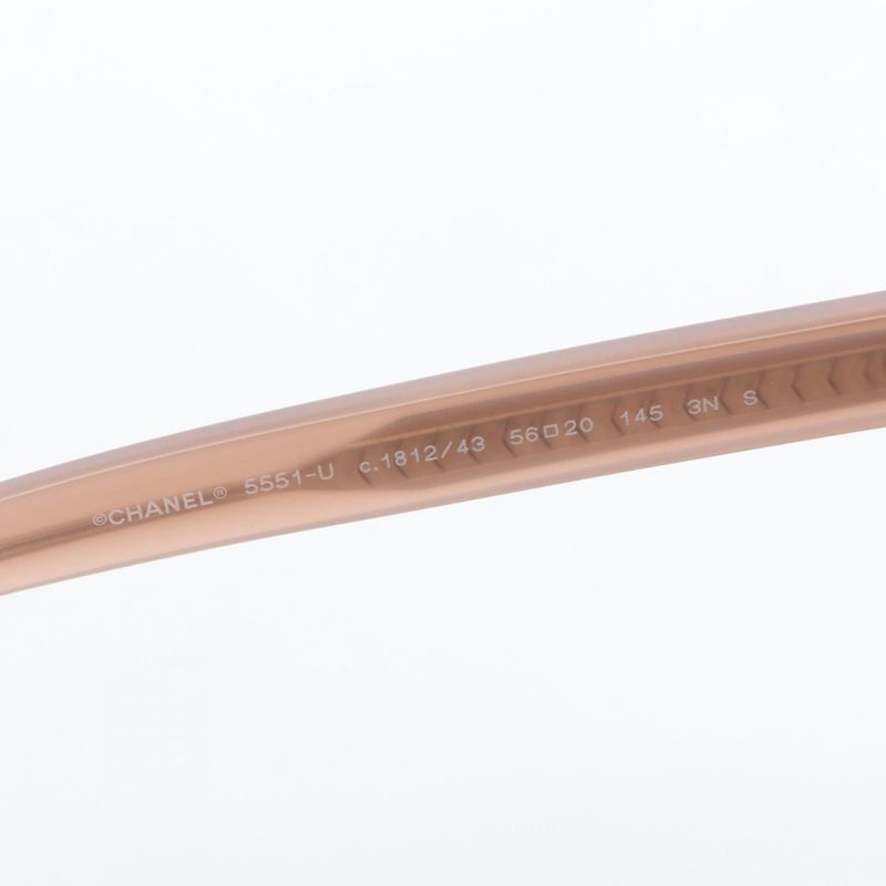 Chanel Sunglasses Rectangle Shape 5551-u Pink Beige Other Sunglasses Ladies