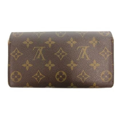 Louis Vuitton Monogram Pochette Portomone Cles Di Long Wallet Bifold Brown