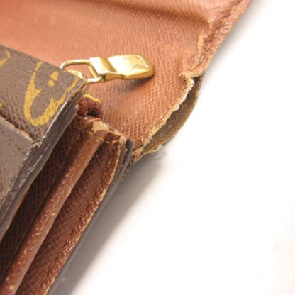 Louis Vuitton Monogram Pochette Portomone Cles Di Long Wallet Bifold Brown
