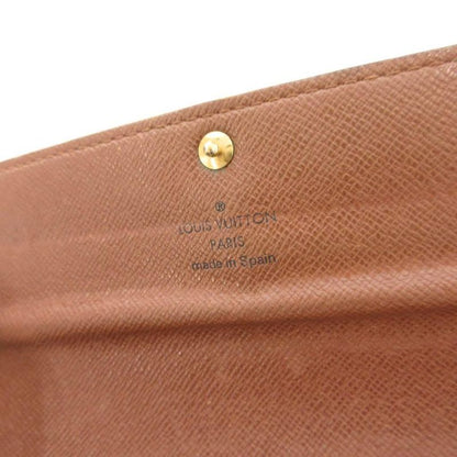 Louis Vuitton Monogram Pochette Portomone Cles Di Long Wallet Bifold Brown