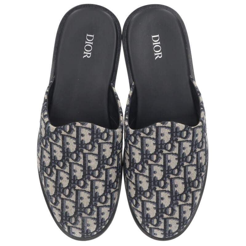 Dior 3sa097zju Oblique Jacquard Flat Sandals Men's 41