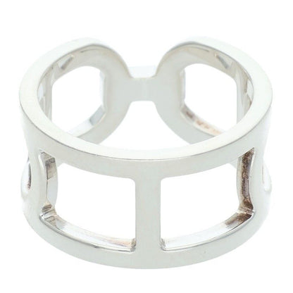 Hermes Ever Chaine D'ancre Silver Ring Men's No 14