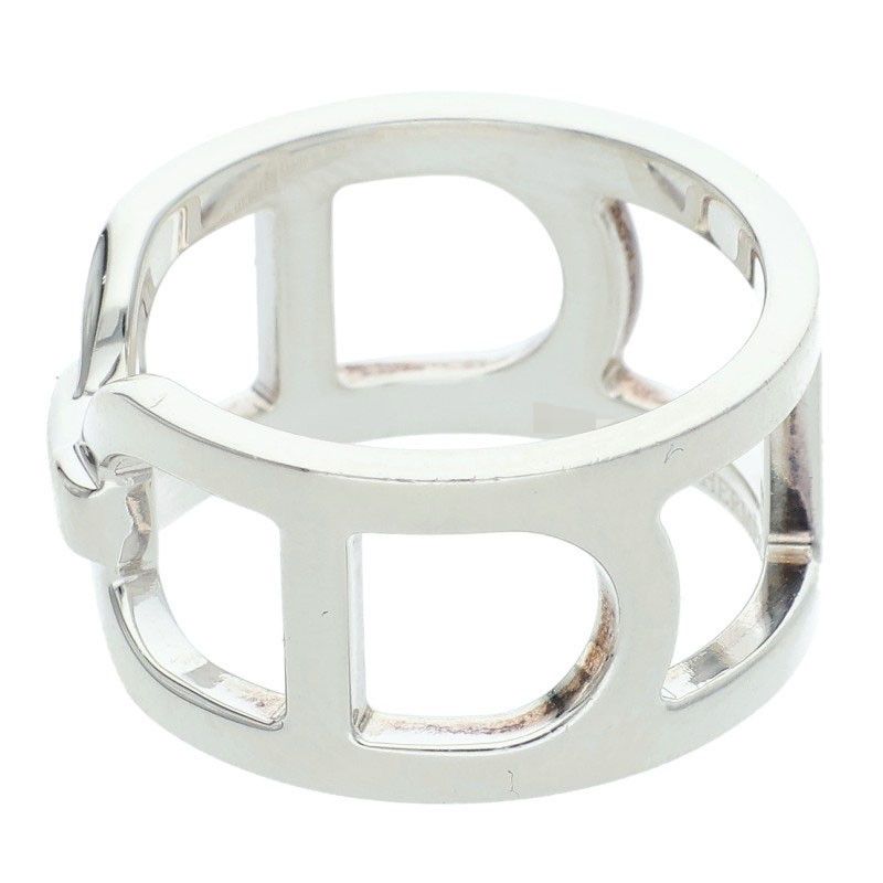 Hermes Ever Chaine D'ancre Silver Ring Men's No 14
