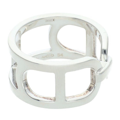 Hermes Ever Chaine D'ancre Silver Ring Men's No 14