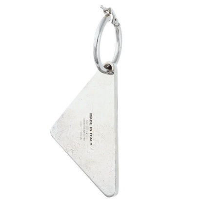 Prada Triangle Logo Plate Earrings Men's
