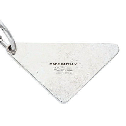 Prada Triangle Logo Plate Earrings Men's