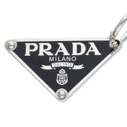 Prada Triangle Logo Plate Earrings Men's