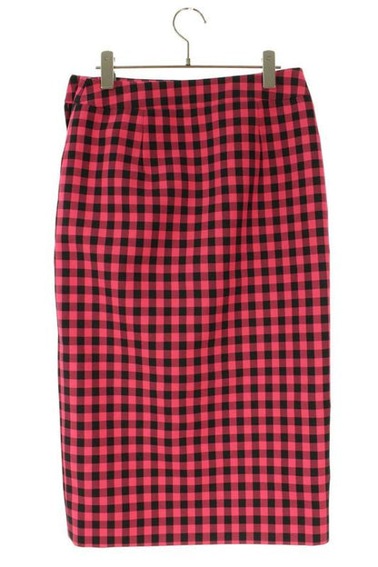 Balenciaga 642174 Tjo29 Button Design Check Skirt Women's 36 *12 28-1 6