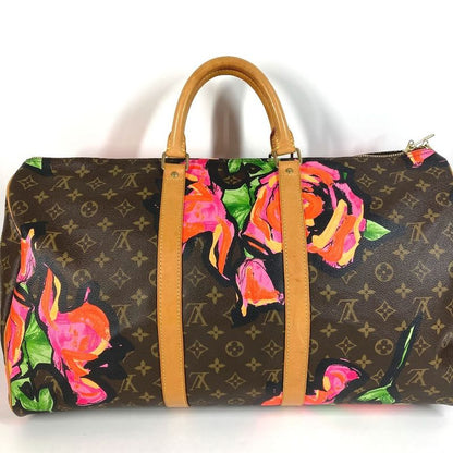 Louis Vuitton Boston Bag Keepall 50 Monogram Canvas Pink
