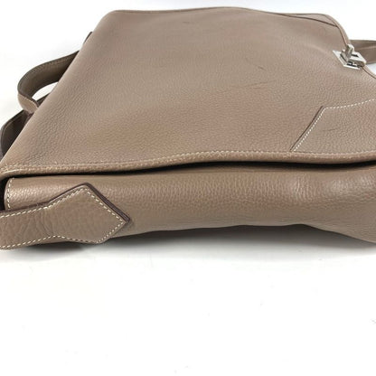 Hermes Handbag Victoria Messenger Bag Taurillon Clemence Etoupe Gray