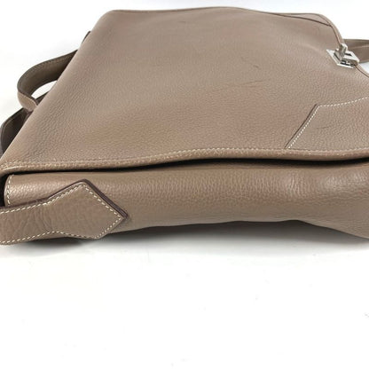 Hermes Handbag Victoria Messenger Bag Taurillon Clemence Etoupe Gray