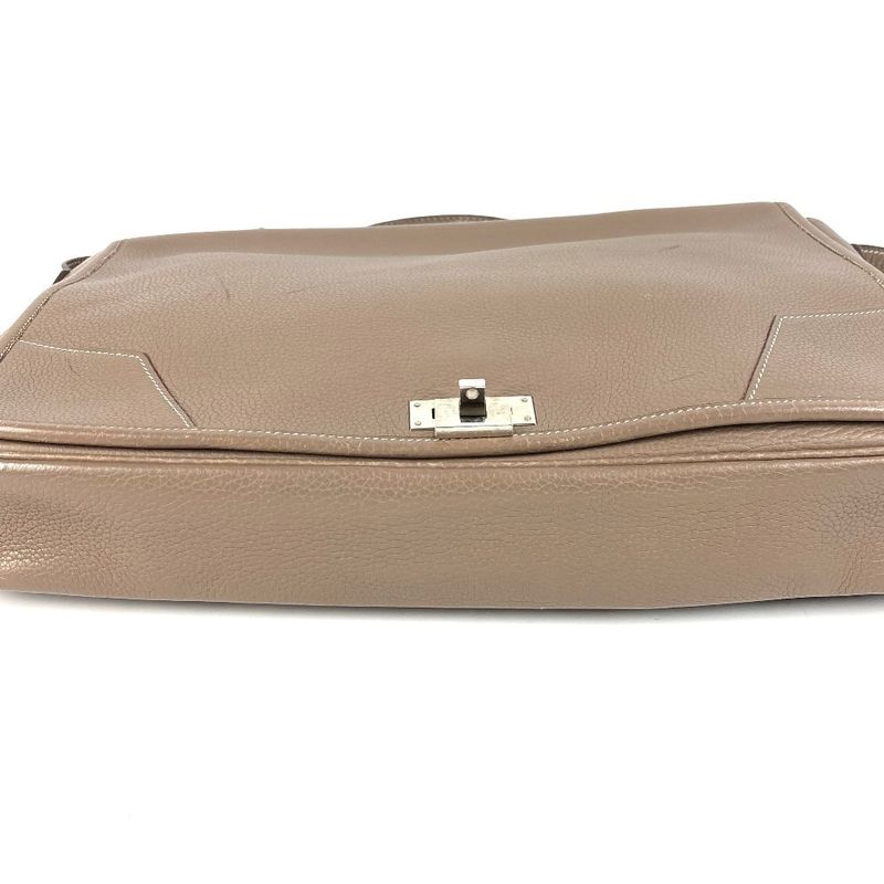 Hermes Handbag Victoria Messenger Bag Taurillon Clemence Etoupe Gray