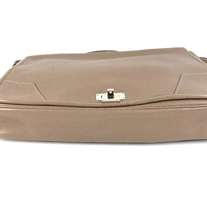 Hermes Handbag Victoria Messenger Bag Taurillon Clemence Etoupe Gray