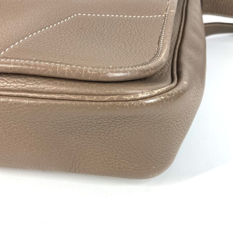 Hermes Handbag Victoria Messenger Bag Taurillon Clemence Etoupe Gray