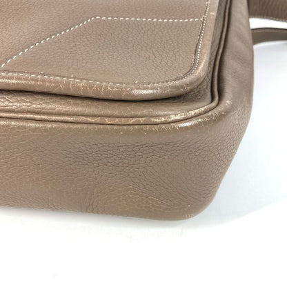 Hermes Handbag Victoria Messenger Bag Taurillon Clemence Etoupe Gray