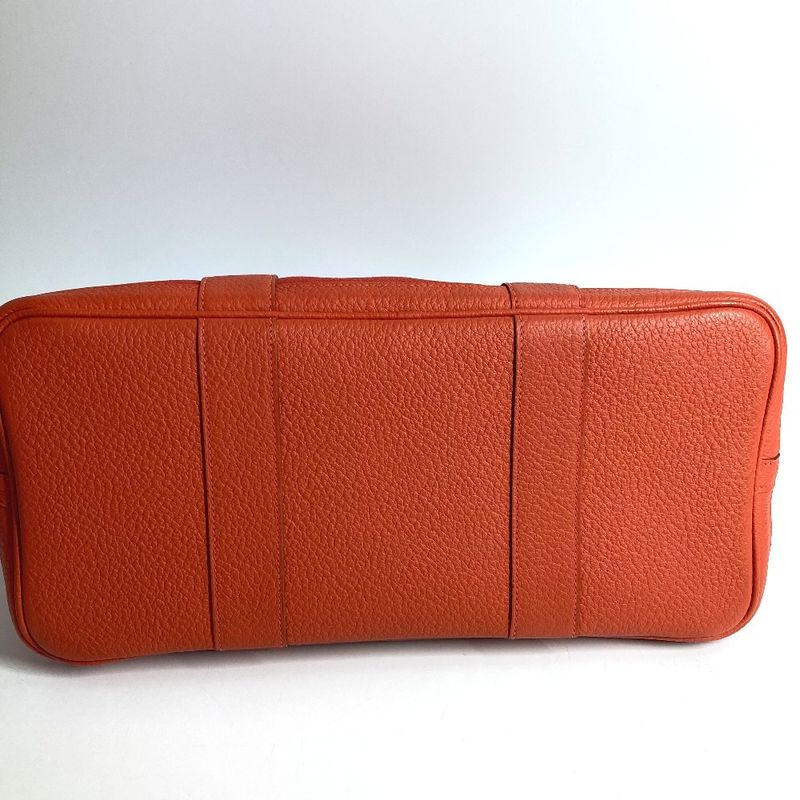 Hermes Handbag Garden Party Pocket 36 PM Toile Military Rouge Tomato X Capucines