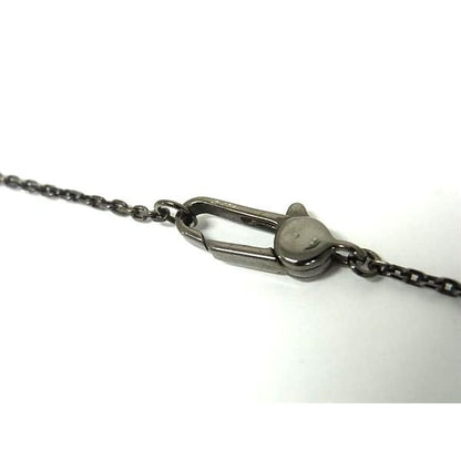 Gucci Necklace Cutout G Cross Black SV 925