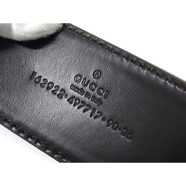 Gucci Belt Sherry Line Interlocking G Brown Canvas Leather Women's