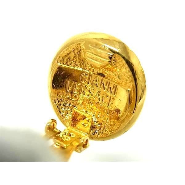 Gianni Versace Earrings Medusa Gold Metal Ladies