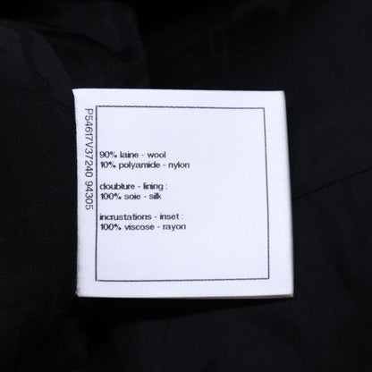 Chanel []16b P54617v37240 Coco Mark Plate Front Pleats Tweed 34