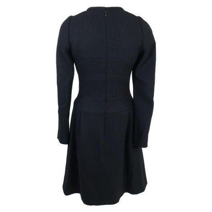 Chanel []16b P54617v37240 Coco Mark Plate Front Pleats Tweed 34