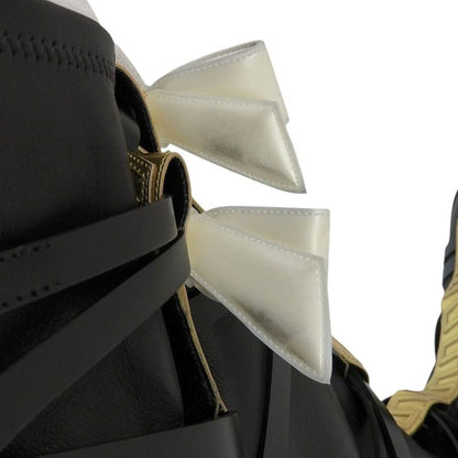 Louis Vuitton Leather Square Pillow Line Long Boots Shoes Women's Black 36 0271