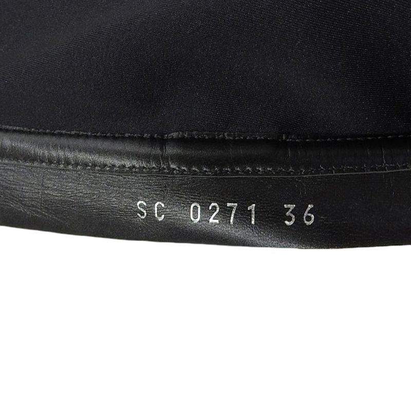 Louis Vuitton Leather Square Pillow Line Long Boots Shoes Women's Black 36 0271