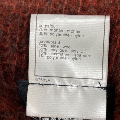 Chanel []98a P11638w02445 Coco Mark Plate Mohair Low Gauge Turtle Knit Sweater