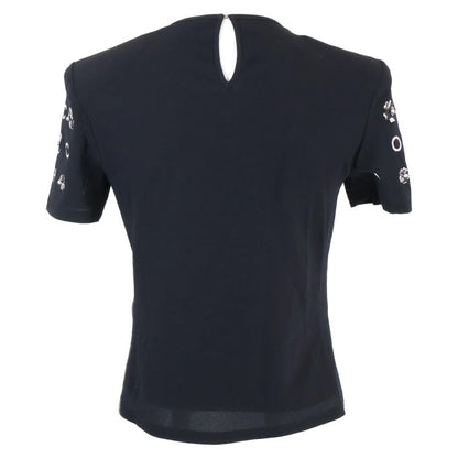 Chanel P70789v61962 Camellia & Icon Pearl Silk T-shirt Cut And Sewn 34