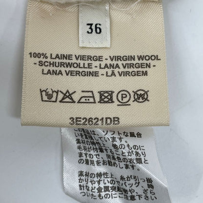 Hermes 23SS Ivory Wool H Jacquard Cleanneck Long Sleeve Knit Pull Over 36